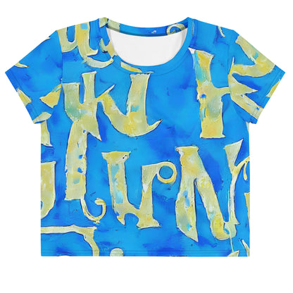 Women's Crop Tee - Golden Glyphs