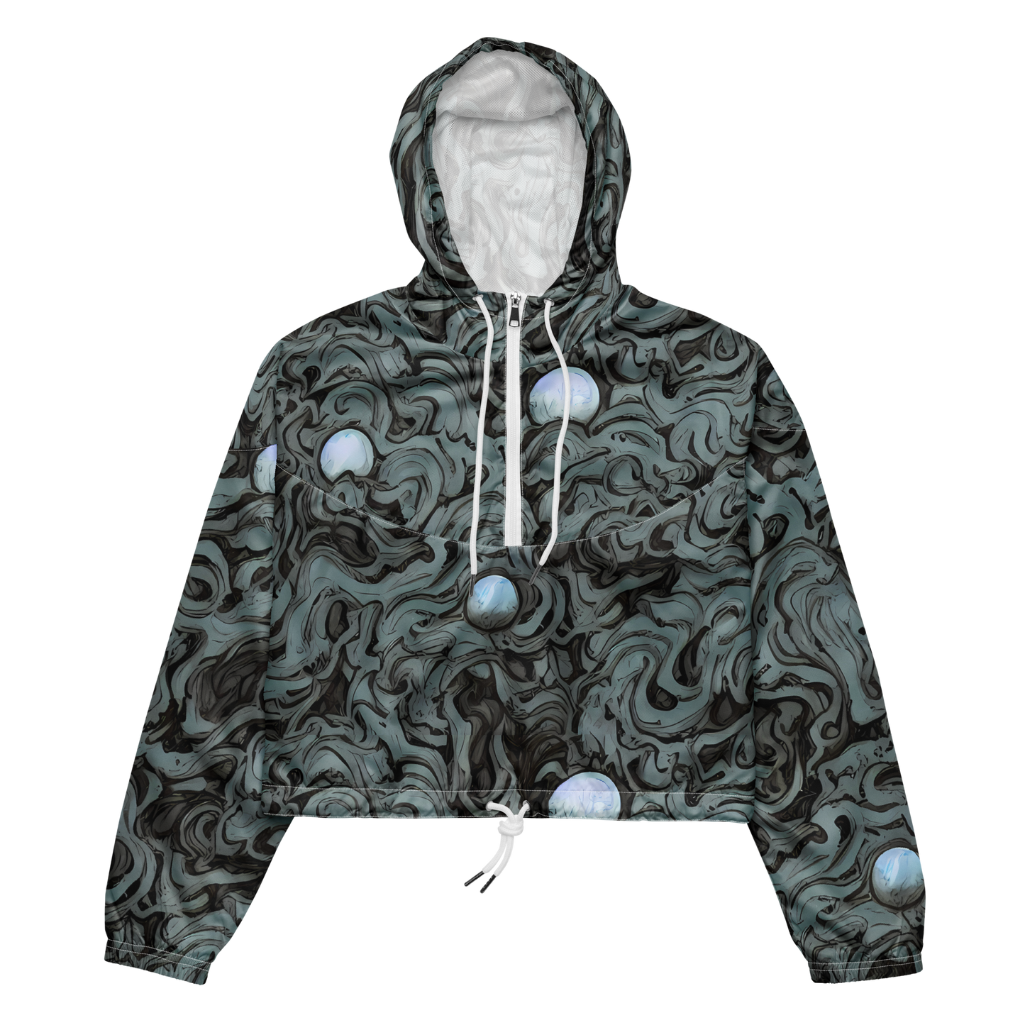 Women's Cropped Windbreaker - Caruso Swirl
