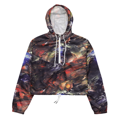 Women's Cropped Windbreaker - Twisted Terra