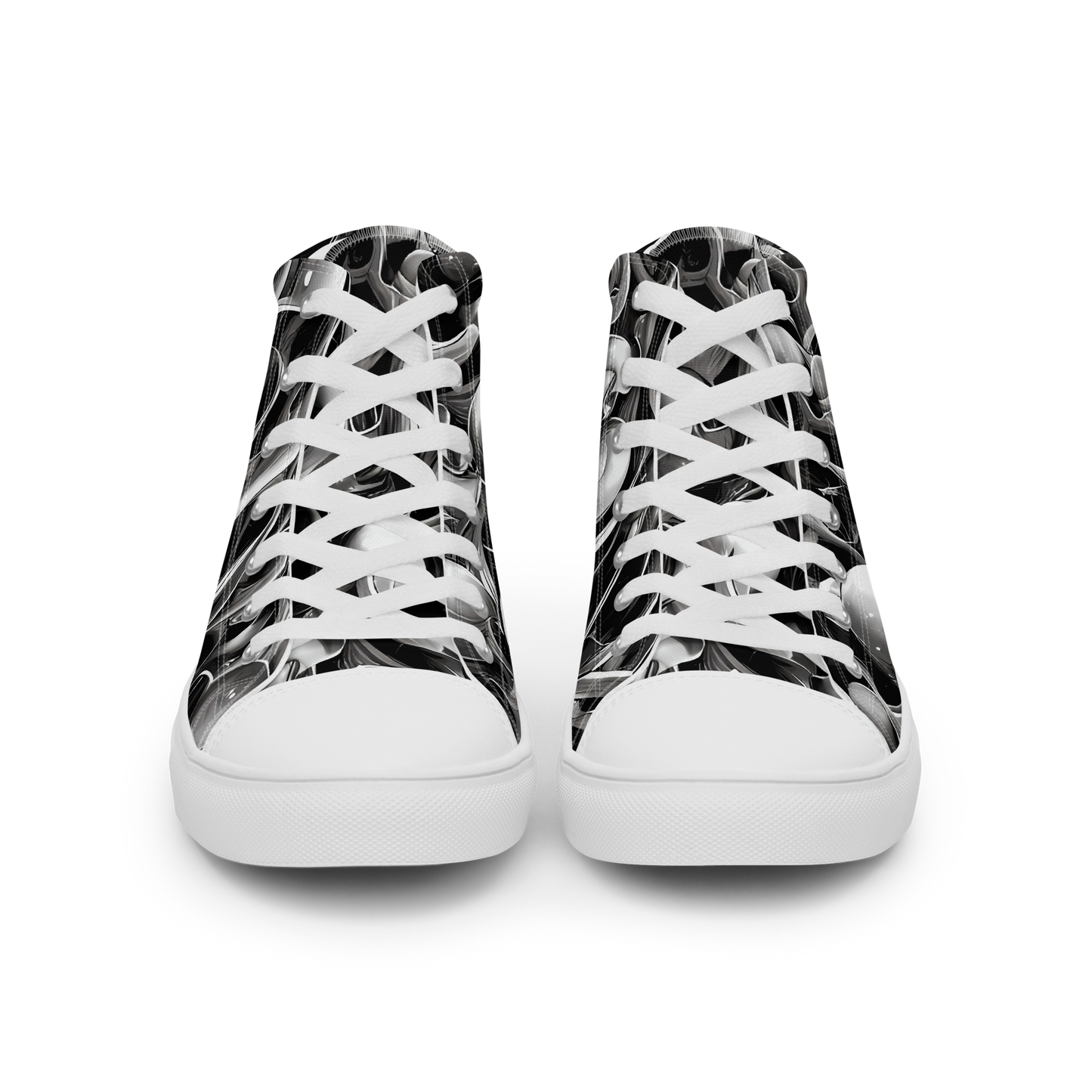 Women's High Top Canvas Shoes - Fluid Monochrome