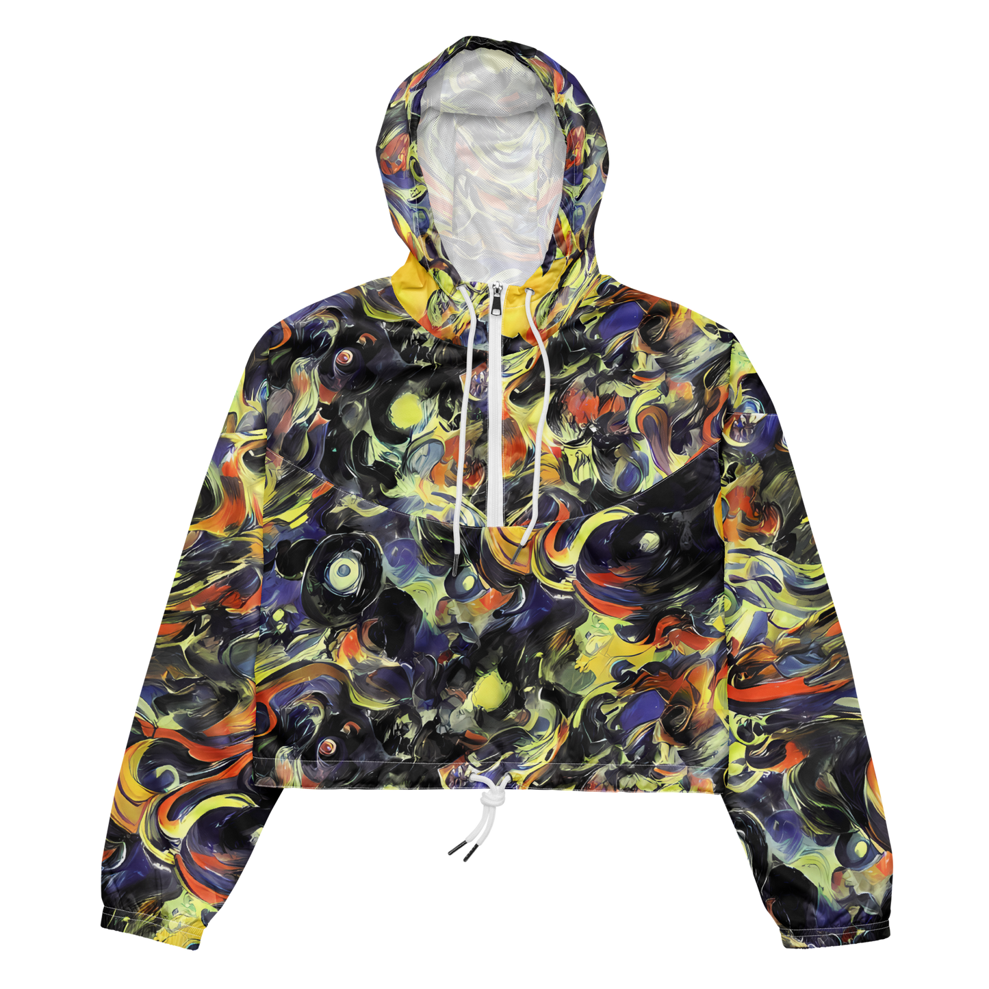 Women's Cropped Windbreaker - Twilight Chaos