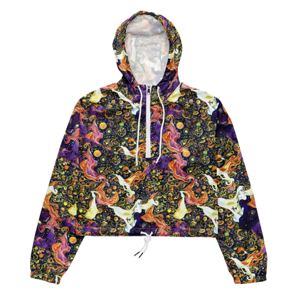 Women's Cropped Windbreaker - Ethereal Waltz