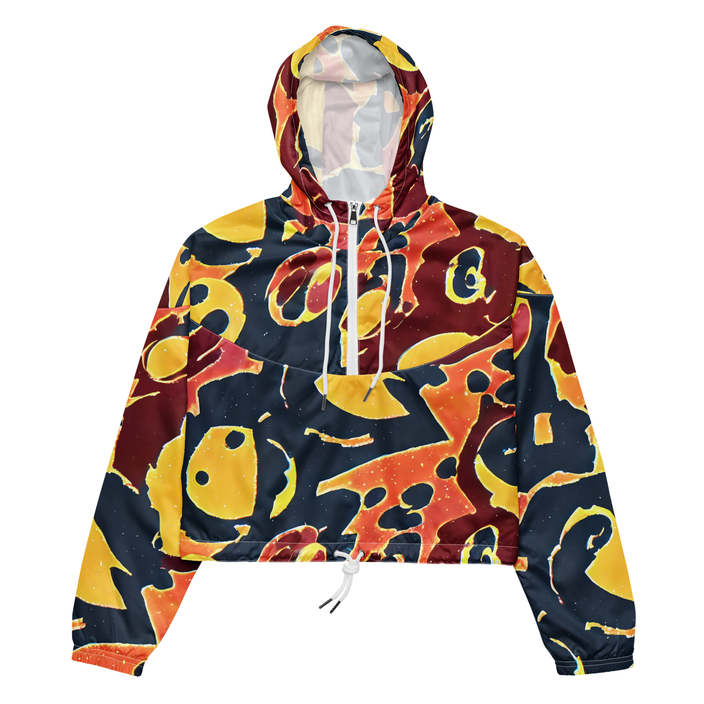 Women's Cropped Windbreaker - Sunset Silhouette