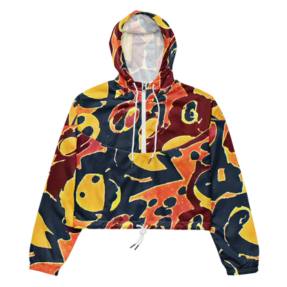 Women's Cropped Windbreaker - Sunset Silhouette