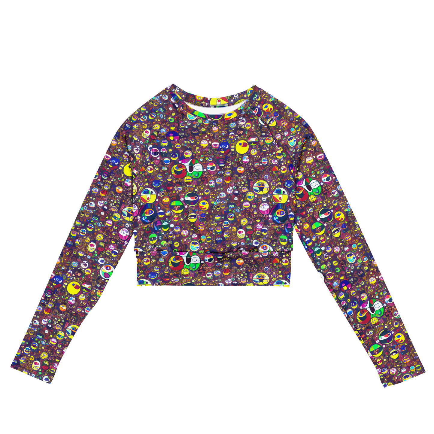 Long Sleeve Crop Top - Eyes of Enchantment