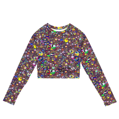 Long Sleeve Crop Top - Eyes of Enchantment