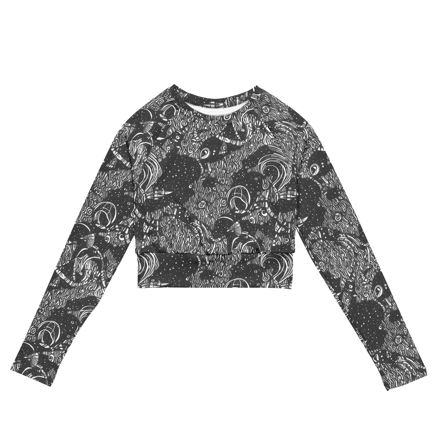 Long Sleeve Crop Top - Shadow Reverie