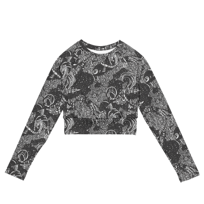 Long Sleeve Crop Top - Shadow Reverie
