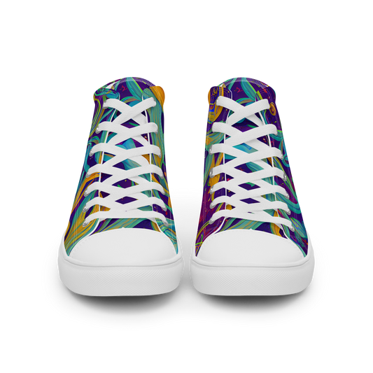 Men's High Top Canvas Shoes - Etherial Entwine