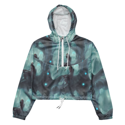 Women's Cropped Windbreaker - Liquid Serenity