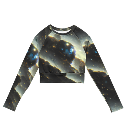 Long Sleeve Crop Top - Rutkowski Nebula