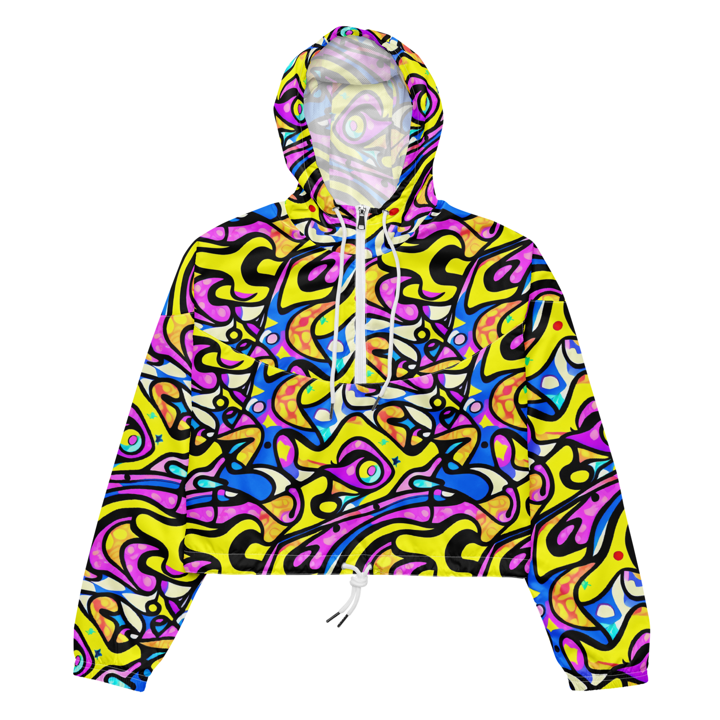 Women's Cropped Windbreaker - Britto's Odyssey