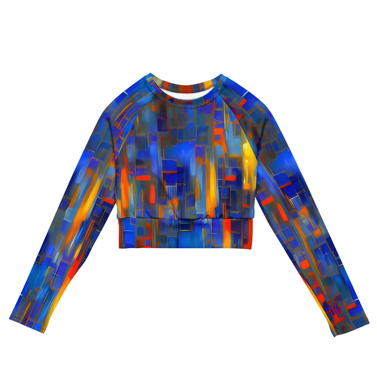 Long Sleeve Crop Top - Neoplastique Flow