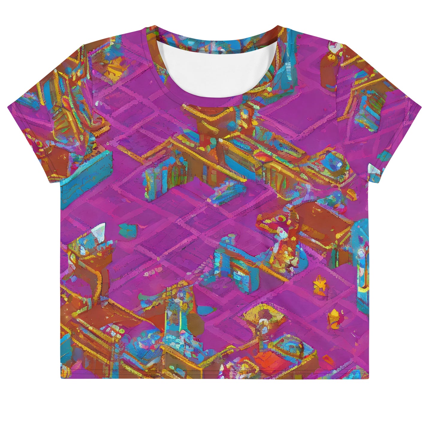 Women's Crop Tee - Quantum Palaces