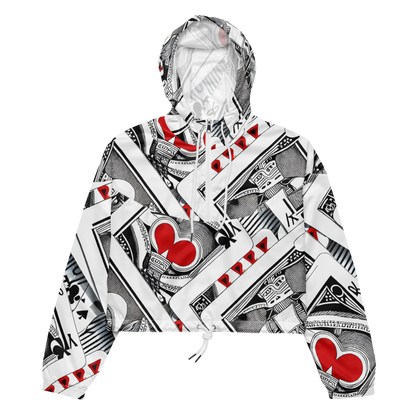 Women's Cropped Windbreaker - Fashion Print, By Carl Rahl