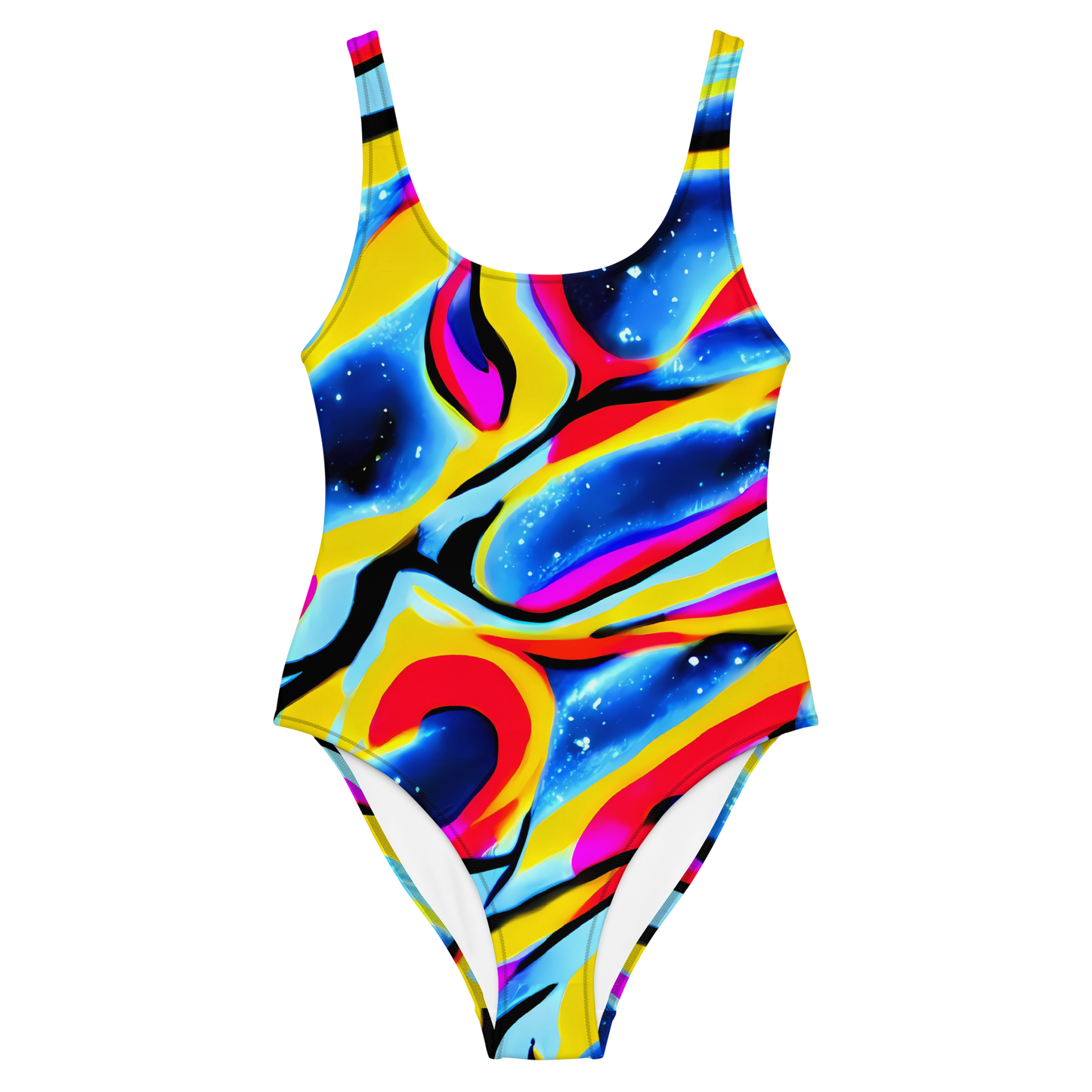 One-Piece Swimsuit - Electric Dreamscape