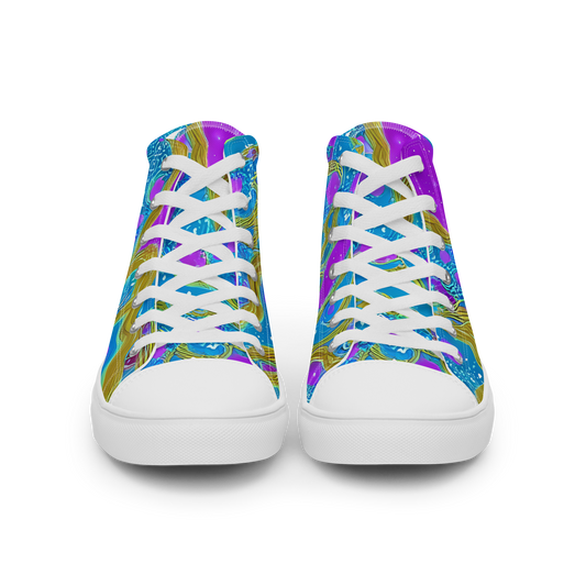 Women's High Top Canvas Shoes - Mystic Waves