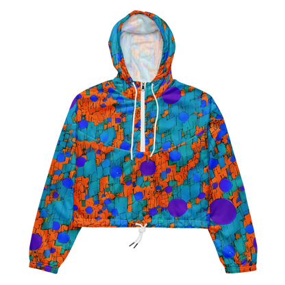 Women's Cropped Windbreaker - Intergalactic Rhythms