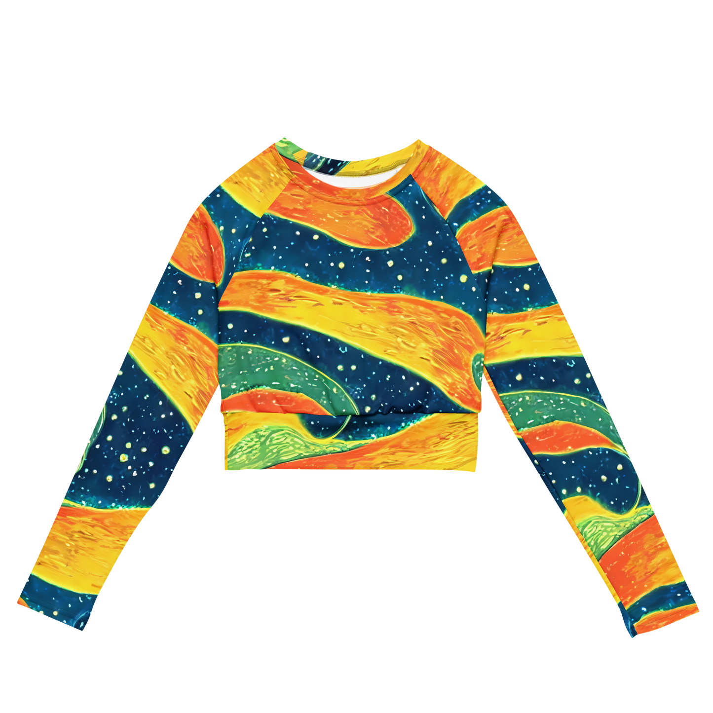Long Sleeve Crop Top - Celestial Harmony