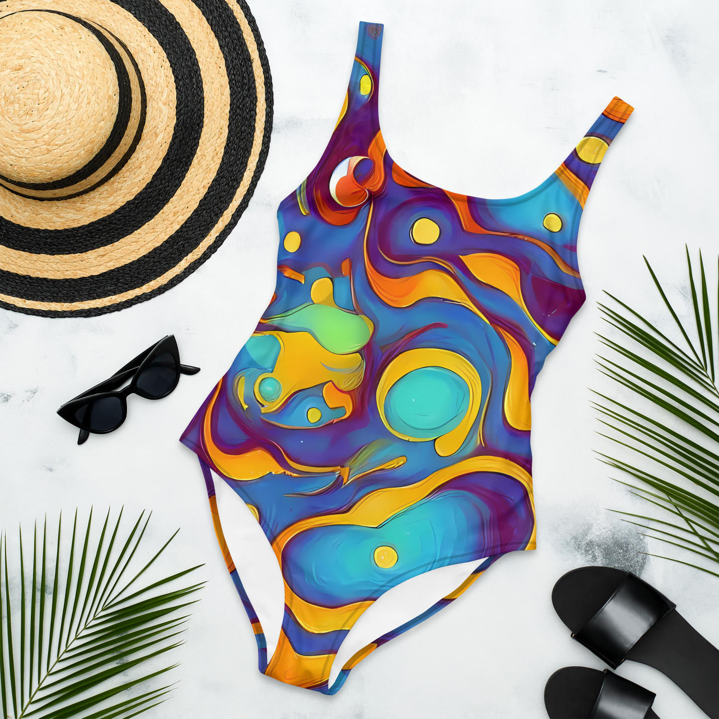 One-Piece Swimsuit - Pelton Swirl