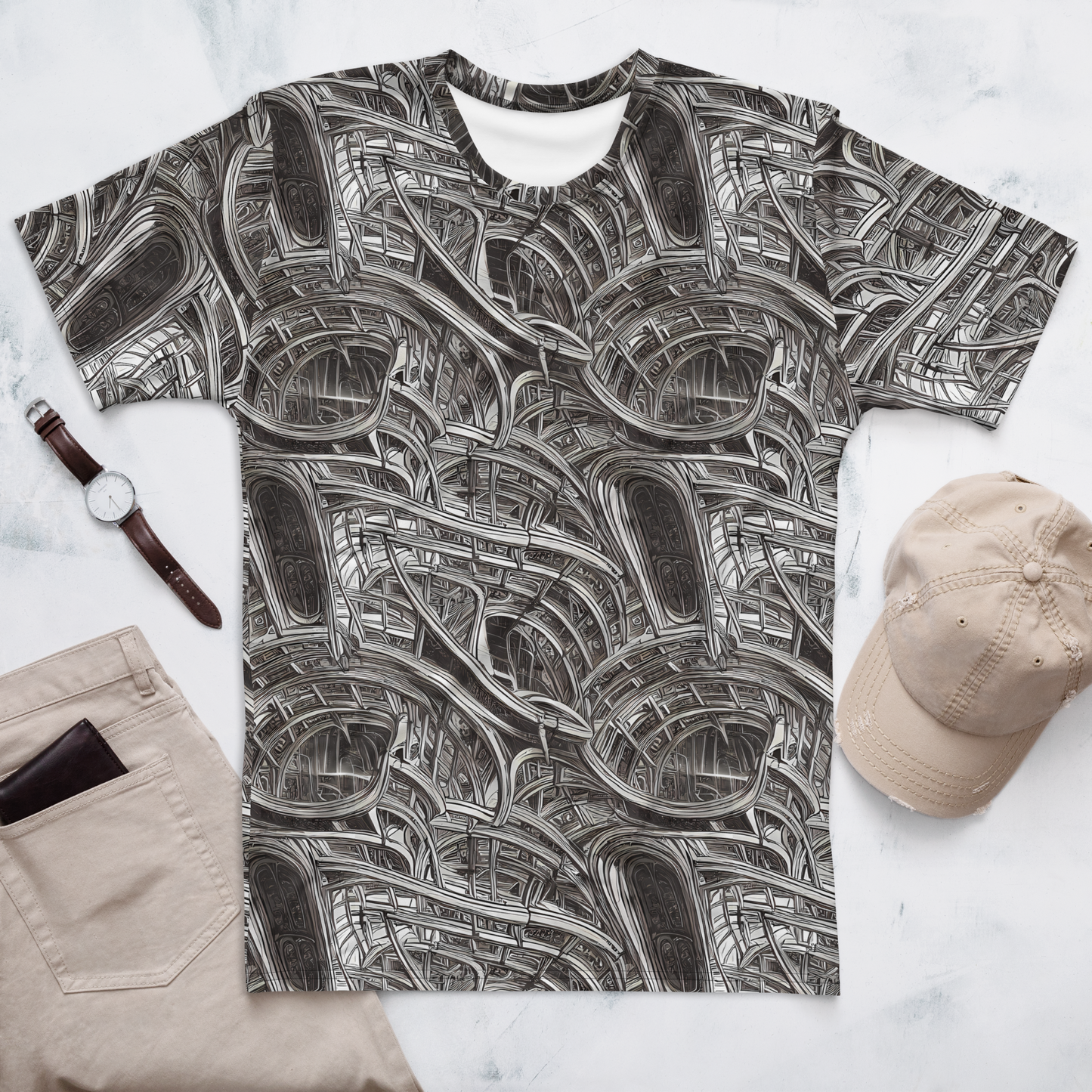 Men's Crew Neck T-Shirt - Piranesi's Dream