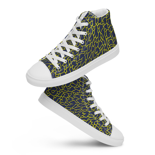 Women's High Top Canvas Shoes - Nightshade Maze