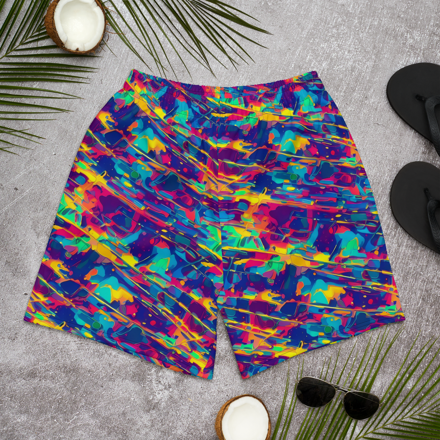 Men's Athletic Shorts - Spectrum Streaks