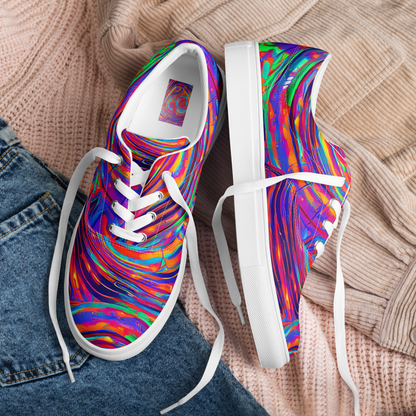 Men's Lace-Up Canvas Shoes - Quantum Spiral