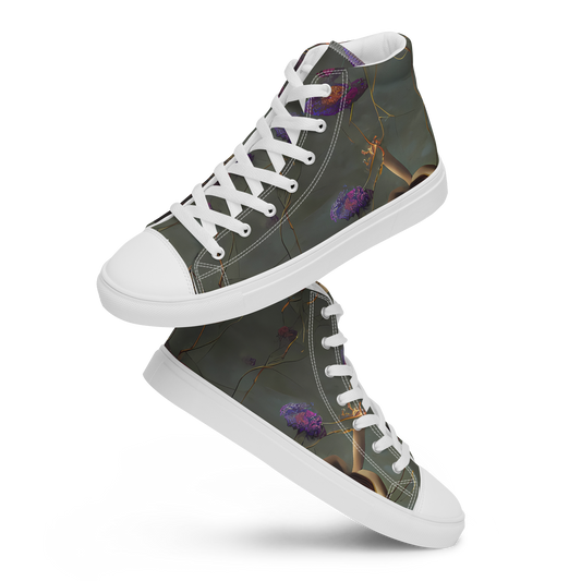 Women's High Top Canvas Shoes - Ethereal Bloom