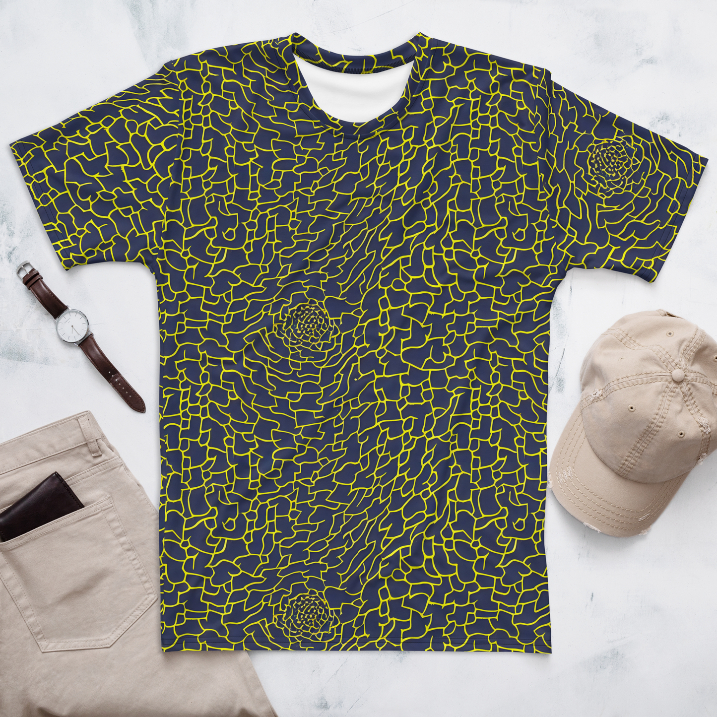 Men's Crew Neck T-Shirt - Nightshade Maze