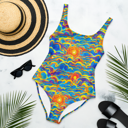 One-Piece Swimsuit - Chroma Ripple