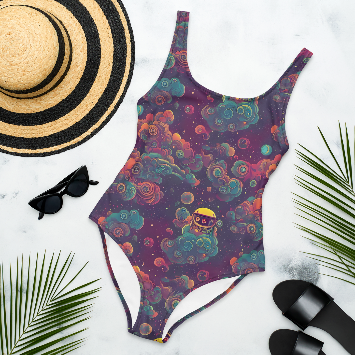 One-Piece Swimsuit - Nebula Dreamscape