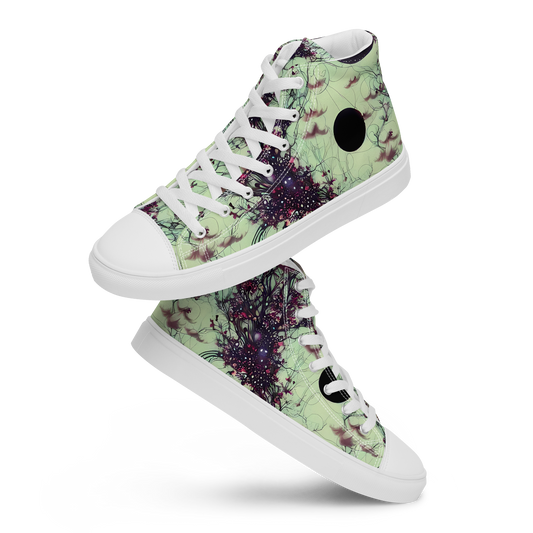 Women's High Top Canvas Shoes - Celestial Bloom