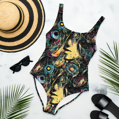 One-Piece Swimsuit - Celestial Echoes