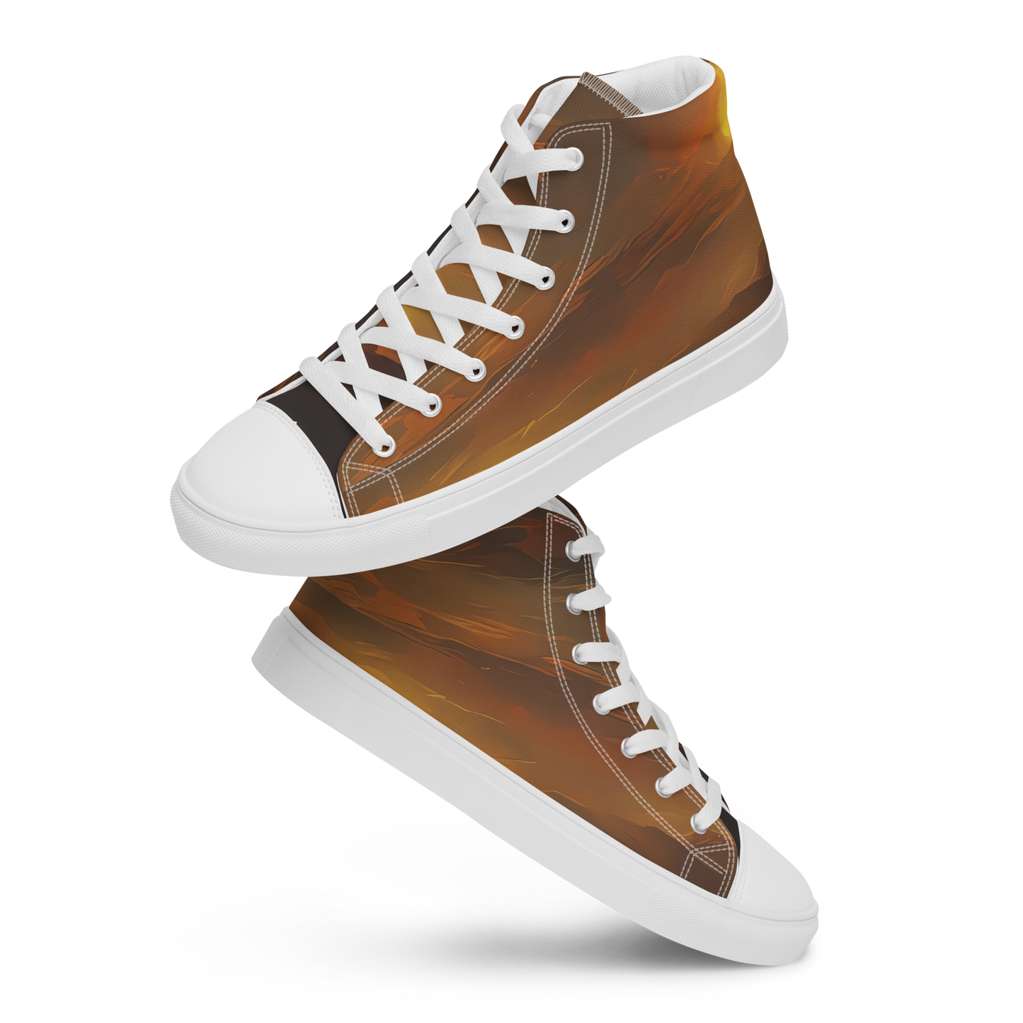 Men's High Top Canvas Shoes - Sunset Shores