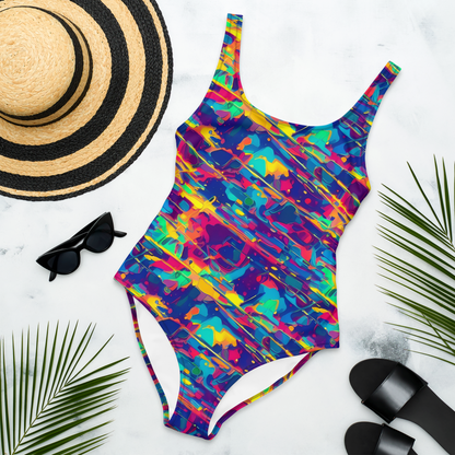 One-Piece Swimsuit - Spectrum Streaks