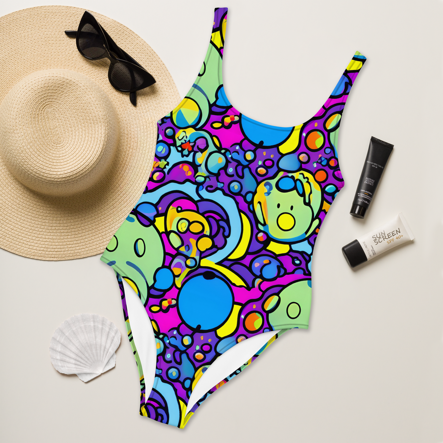 One-Piece Swimsuit - Enchanted Orbs