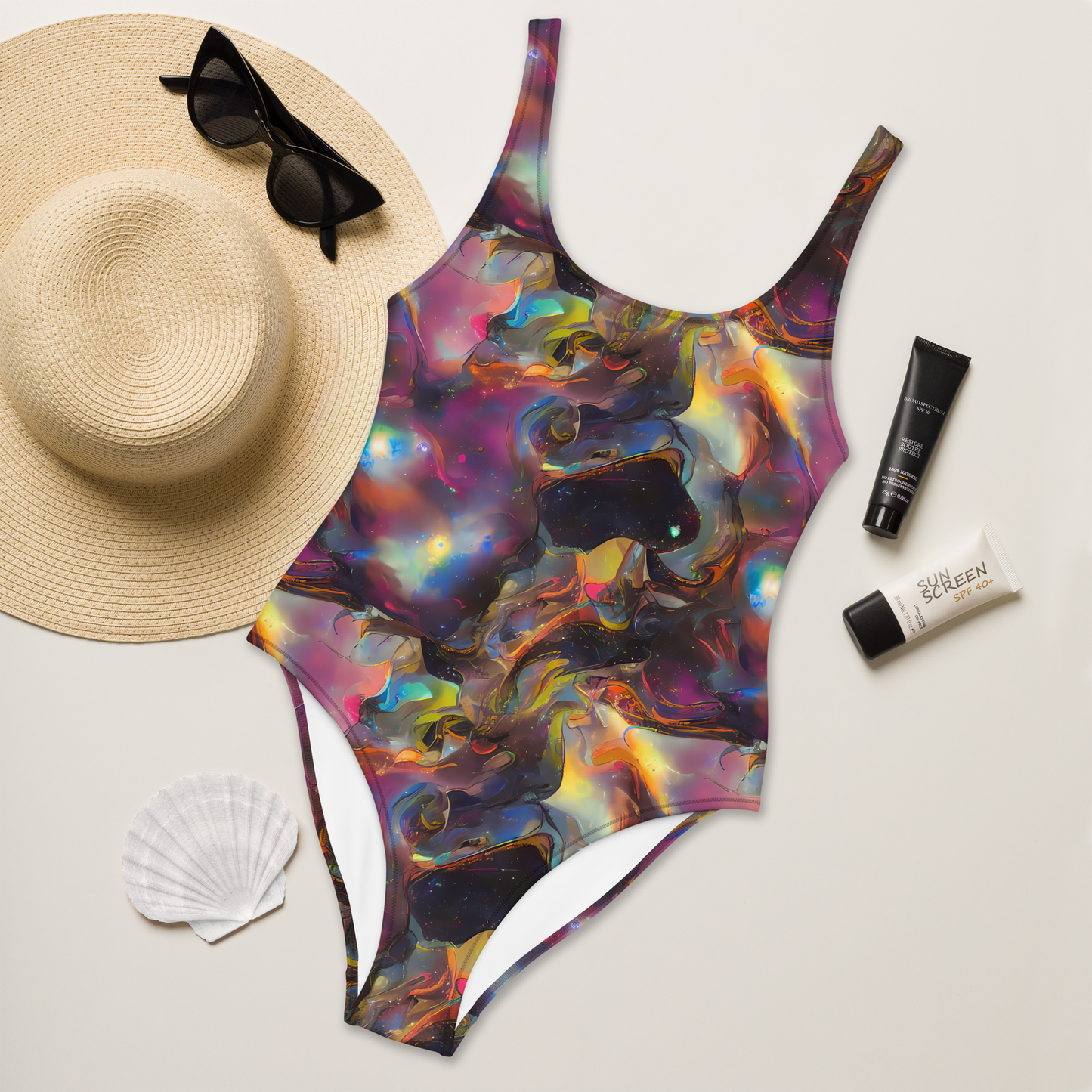 One-Piece Swimsuit - Cosmic Fusion