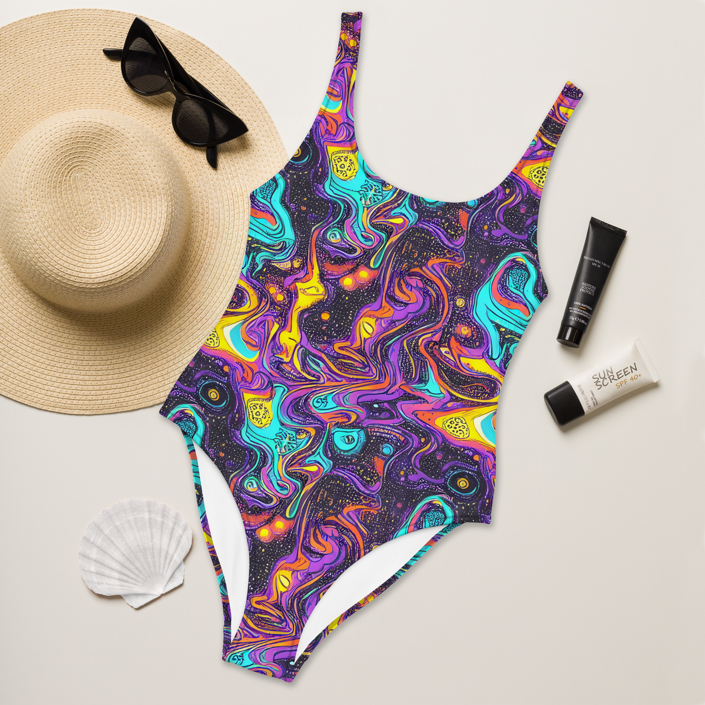 One-Piece Swimsuit - Hutty Nebula