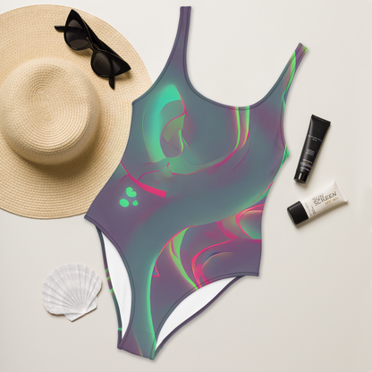 One-Piece Swimsuit - Neon Whisper