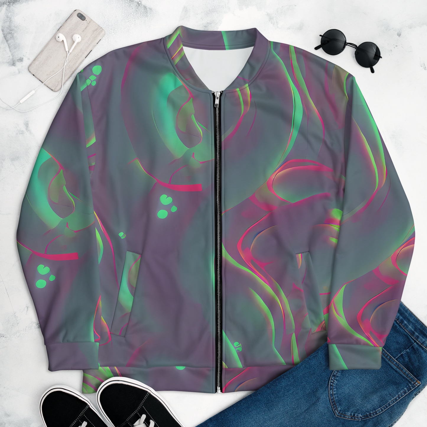 Bomber Jacket - Neon Whisper