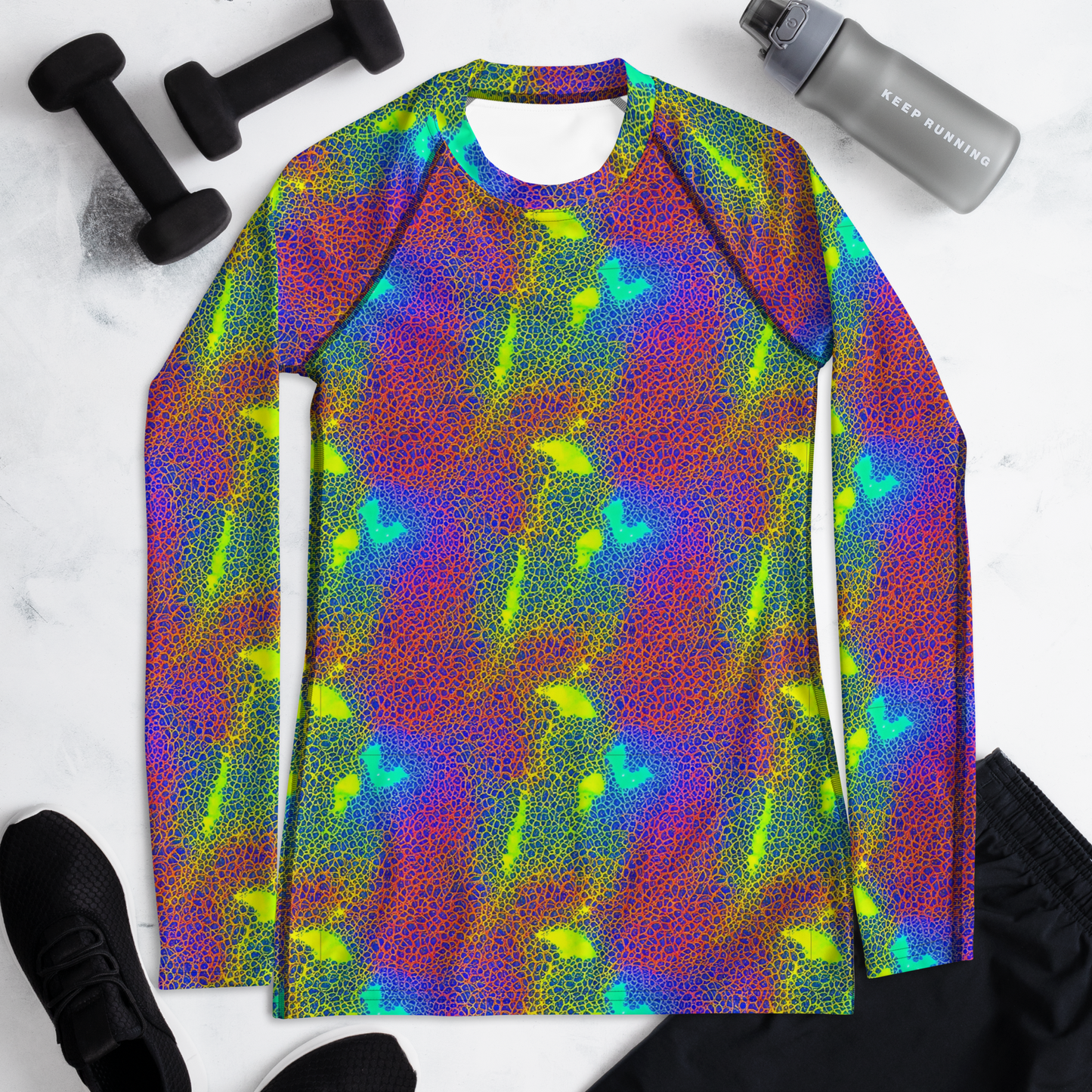 Women's Rash Guard - Prismatic Web