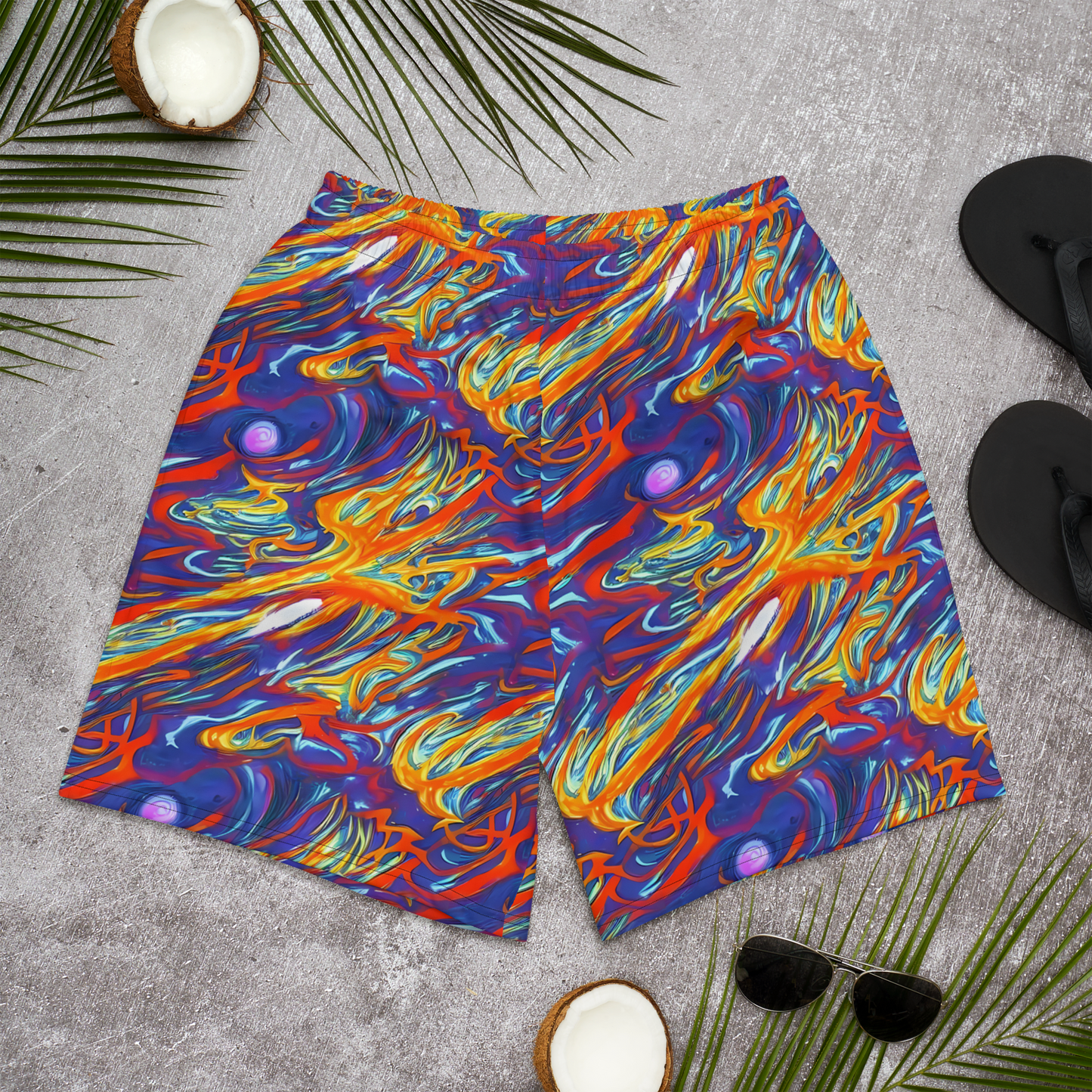 Men's Athletic Shorts - Galactic Ember