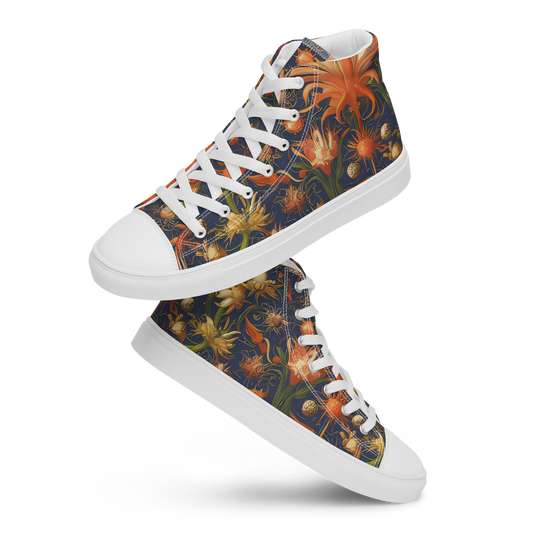 Women's High Top Canvas Shoes - Stellar Blooms