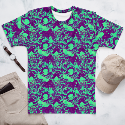 Men's Crew Neck T-Shirt - Alien Ripples