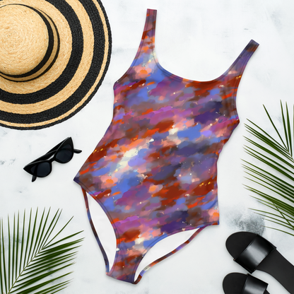 One-Piece Swimsuit - Celestial Brushstroke