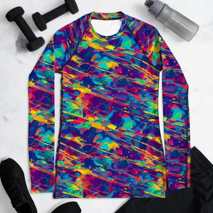 Women's Rash Guard - Spectrum Streaks