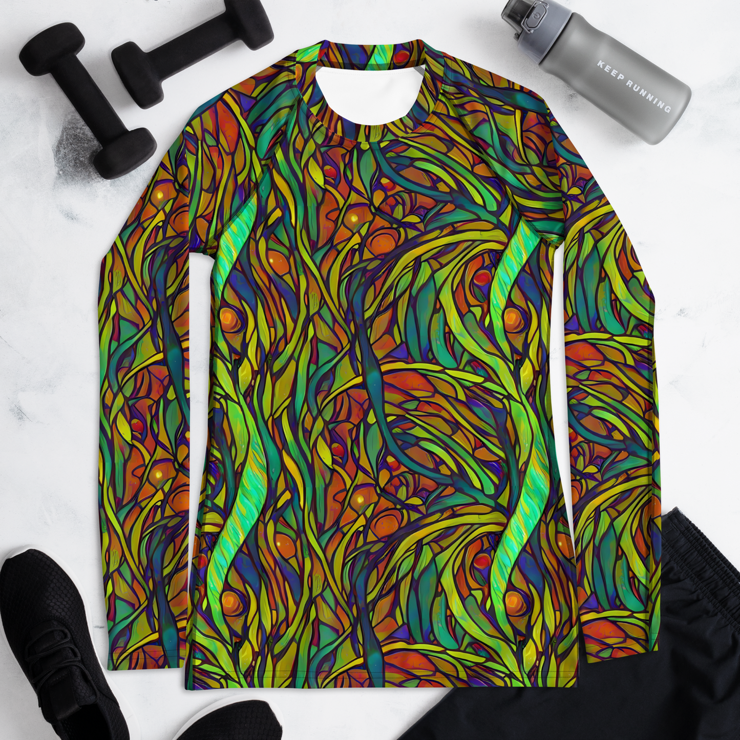 Women's Rash Guard - Cosmic Garden