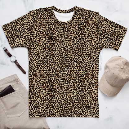 Men's Crew Neck T-Shirt - Cheetah Mosaic