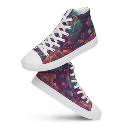 Men's High Top Canvas Shoes - Nebula Dreamscape